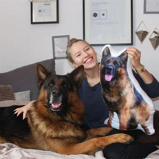 Dog Picture Pillow Custom Pet Shaped Pillow from Photo